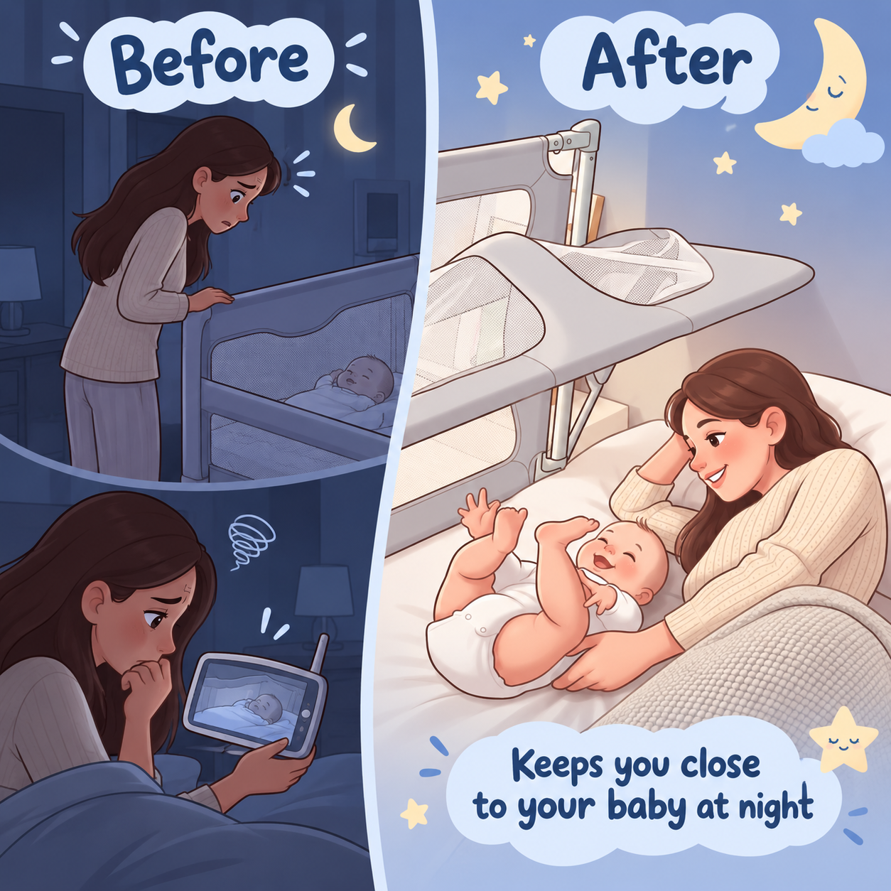 Foldable Bedside Crib